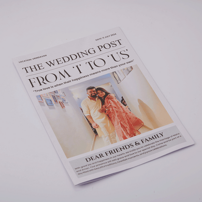 Custom Wedding Newspaper